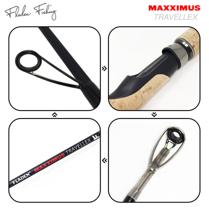 FLADEN 4pc 2.1m Maxximus Travellex Travel Rod 2-12g