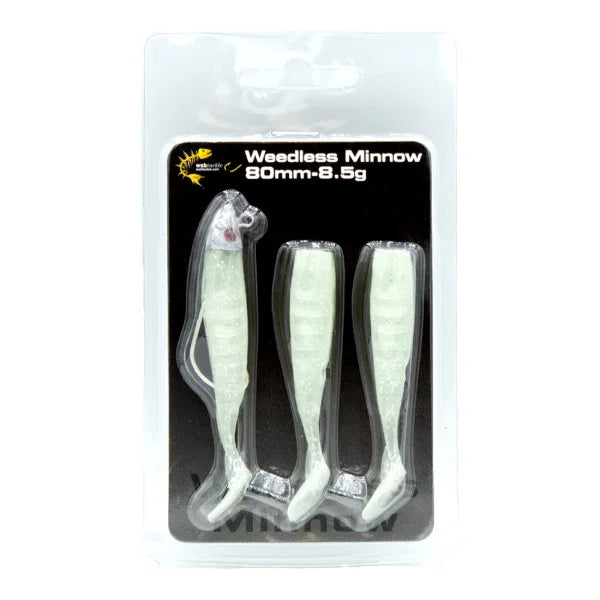 WSB Weedless Minnow Lumi Pearl 8.5g/80mm