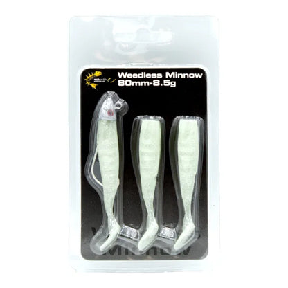 WSB Weedless Minnow Lumi Pearl 8.5g/80mm
